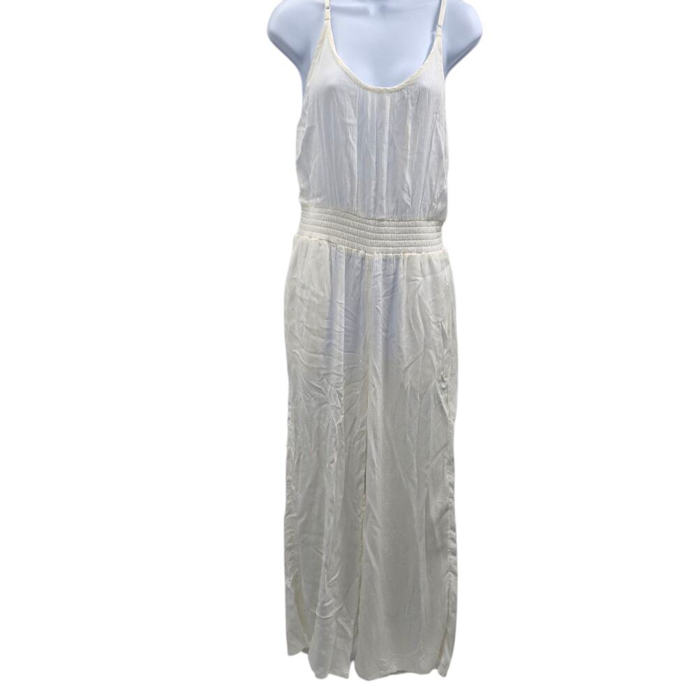 PRANA Jumpsuit Women Size Small White Wide Leg Lightweight Stretch Travel Cruise - Picture 3 of 12